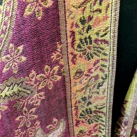 Pashmina and silk kimono jacket. Hand made NWOT - Picture 3 of 5